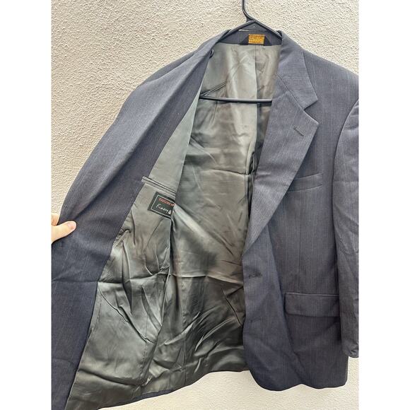 Tailors Row Finery Mens Suit Coat Size Unknown Gray Two Button Up Single Breast - Picture 6 of 16